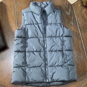Old Navy Puffer Vest Gray Blue M 8